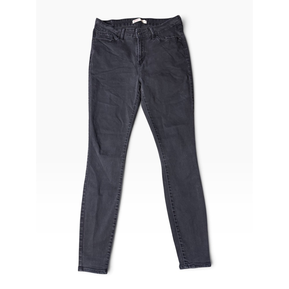 Signature by Levi Strauss Mid-Rise Skinny Jeans Charcoal Black 12L W31 L32